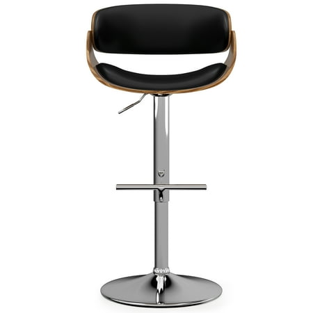 Simpli Home - Amery Adjustable Swivel Bar Stool - Black