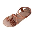 thumbnail image 2 of Roncen Woven Women's Flat Sandals - Strappy Braided Sandals, Beach Sandals for Women Dressy Summer, Rope Bohemian Sandals, Spring Casual Womens Shoes, Comfy Boho Flats for Teen Girls – Commune, 2 of 9