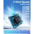 thumbnail image 2 of Ventilador de cintura portátil Morsisho recargable de 10000 mAh con linterna, 2 of 7