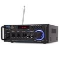 thumbnail image 1 of Pyle Amplificador De Potencia Estéreo Bluetooth Inalámbrico - Sistema Receptor De Audio Estéreo De Sonido De Doble Canal De 200 W Con Rca Usb Sd Mic In Radio Fm Para Entretenimiento De Cine En Casa A, 1 of 5