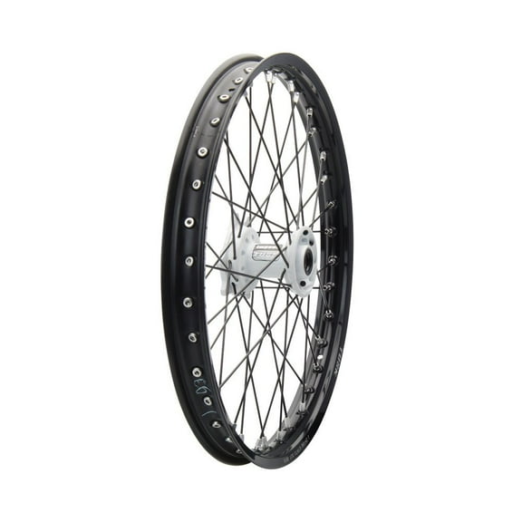 Tusk Impact Complete Wheel - Front 21 x 1.60 Black Rim/Black Spoke/White Hub for Honda CRF450R Works Edition 2019-2022