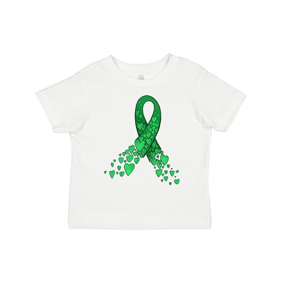 Inktastic Cerebral Palsy Awareness- Green Ribbon Made of Hearts Boys or Girls Toddler T-Shirt