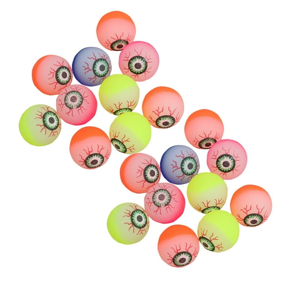 Eease Bouncy Balls Party Eyeball Halloween Supplies 20pcs (Assorted Color)