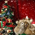 thumbnail image 5 of XMMSWDLA Christmas Dog Elk Cloak X-mas Pet Costume Brown Deer Cat Clothes Winter Warm Dogs Cape for Cats Dogs, 5 of 7