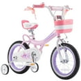 thumbnail image 1 of RoyalBaby Princess Girl Bicycle 16" with Training Wheels & Kickstand, Jenny/Pink, 1 of 12