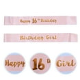 thumbnail image 4 of GOOHOCHY Golden Birthday Sash for Decor Made of Satin Perfect Party Favor Supplies 2 Pieces, 4 of 8