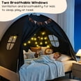 thumbnail image 6 of YEERSWAG Full Bed Tent with Star Lights & Flags, Breathable Portable Playhouse for Indoor Bedroom, Birthday Gift, Beige/Pink/Black, 6 of 10