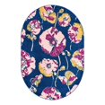thumbnail image 3 of Unique Loom Bloom Collection Area Rug - Iris (6' x 9' Oval Navy Blue/Green), 3 of 7