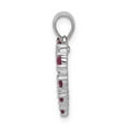 thumbnail image 2 of 14K White Gold Charm Pendant Ruby Round Red Diamond, 2 of 4