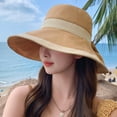thumbnail image 2 of SikaFu New Women's Fisherman's Hat Fashion Temperament Seaside Travel Sun Hat Suwan Face Sunscape, 2 of 6