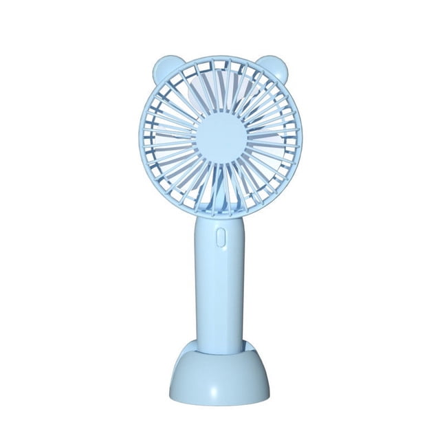 Blue Mini Portable Small Fan Quiet Rechargeable 3 Wind Levels 800Mah Battery Usb Charging Handheld Personal Fan For Office Travel