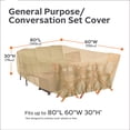 thumbnail image 3 of Classic Accessories Terrazzo Water-Resistant 80 Inch Conversation Set/General Purpose Patio Furniture Cover, 3 of 9