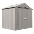 thumbnail image 1 of Arrow Elite 8 x 6 x 8 ft Cool Grey Steel Storage Shed, 1 of 8