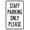 Warning Sign 2, variant on Staff Parking Right Arrow P Sign 8"x12" - Tin Metal Wall Decor for Office Lot, Staff Area, Home Farm Bar Coffee Shop Club