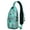 Greenish-blue-2, variant on Colorful Artistic Sling Bag Abstract Boho Crossbody Daypack Lightweight and Durable