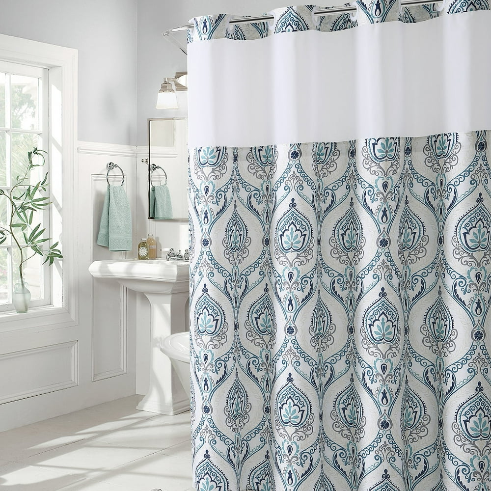 Hookless® French Damask Print Shower Curtain