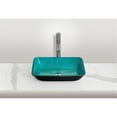 thumbnail image 4 of Arete Rectangular Tempered Glass Vessel Bathroom Sink in Blue, 4 of 6