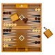 thumbnail image 3 of Juego de backgammon Woodronic 15, juego clásico plegable de madera, 3 of 7