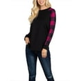 thumbnail image 5 of Gvmfive Women Long Sleeve Checked Print Maternity T-Shirt Pregnancy Clothes, 5 of 6