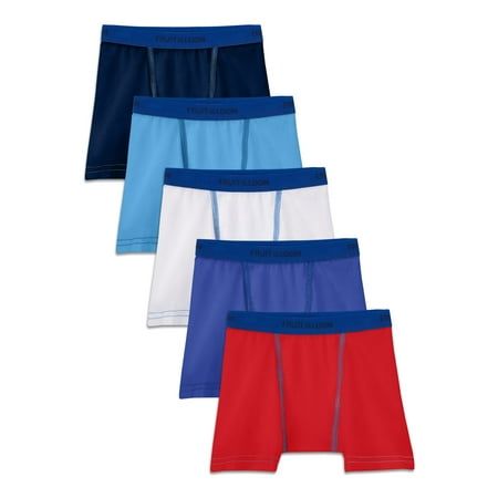 Fruit of the Loom Cotton Stretch Boxer Briefs, 5 Pack (Toddler (Best Toddler Boy Underwear)