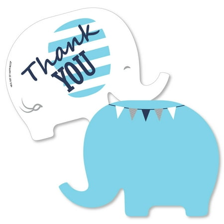 Blue Elephant Shaped Thank You Cards Boy Baby Shower Or Birthday Blue Elephant Shaped Thank You Cards Boy Baby Shower Or Birthday