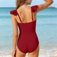 thumbnail image 5 of Swimming Suit for Girls One Piece Girls Swimsuit One Piece Swimsuits Solid Ruched Bathing Suit for Girls Full Coverage Modest Padded Swimwear 9-16y, 5 of 7