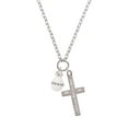 thumbnail image 2 of Delight Jewelry White Easter Egg with Clear Crystal Band I Set You Apart Engraved Cross Zoey Necklace, 28", 2 of 4