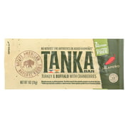 Tanka Bar Turkey and Buffalo Meat Bar - Jalapeno with Cranberries - Case of 12 - 1 oz.