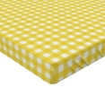 thumbnail image 2 of Ambesonne Checkered Fitted Sheet 2 Pcs Set, Retro English Yellow, Twin XL, Yellow White, 2 of 3