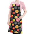 thumbnail image 5 of Pioneer Flower Floral Print Pattern Apron for Women and Men, Cotton Linen Waterproof with Pockets, Adjustable, 33x27 Inch for Kitchen, Gardening, BBQ, Salon, 5 of 6