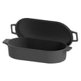 thumbnail image 2 of Bayou Classic 7477 6 Quart Large Cast Iron 17 In x 9.25 In Oval Fryer with Lid, 2 of 7