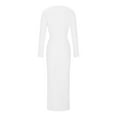 thumbnail image 4 of GigrtiJin Women Casual Ribbed Knit Dress Long Sleeve V Neck Casual Maxi Dress Long Sweater Fall Winter Plus Size Dress, 4 of 5