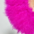 thumbnail image 4 of Handheld Marabou Feather Fan, 1920s Vintage Style Flapper Hand Fan for Costume Party and Dancing-Fuchsia, 4 of 7