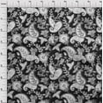 thumbnail image 4 of oneOone Cotton Jersey Gray Fabric Asian Paisley Floral Sewing Craft Projects Fabric Prints By Yard 58 Inch Wide, 4 of 4