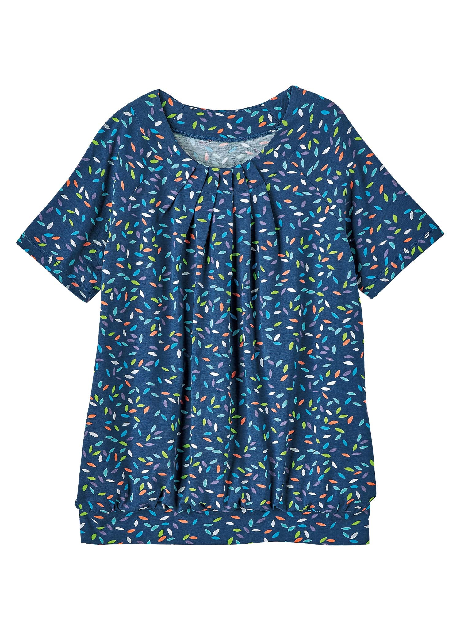 banded bottom blouson top