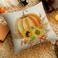 thumbnail image 5 of Qocolhg Fall Pillow Covers 17.7x17.7 Inch Pumpkin Sunflower Throw Pillow Covers Square Polyester Pillowcase Halloween Decor Pillow Covers Seasonal Autumn Thanksgiving Harvest Decoration for Sofa, 5 of 6