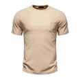 thumbnail image 1 of ameIAEA Mens Short Sleeve Workout Running Shirts Summer Solid Color Basic Tees Casual Athletic Tops, 1 of 5