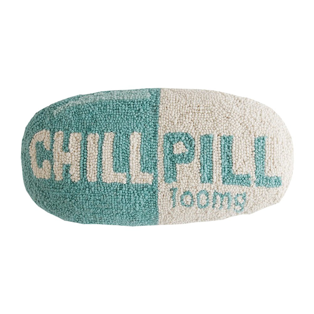 Peking Handicraft Chill Pill Hook Pillow Turquoise
