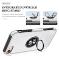 thumbnail image 4 of JTCASES for iPhone 6/6s Case, Car Mount Bracket 2-layer Hybird Shockproof PC TPU Anti-fall Slim Fit Lightweight Magnetic Cover for iPhone 6/6s, Silver, 4 of 7