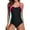 Pink sling-blue side, variant on Women's One-piece Sports Swimsuit Water Aerobic Swimwear