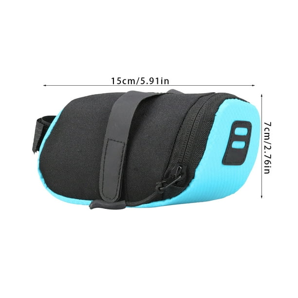 Sacoche de selle de vélo Mini pochette de coussin de vélo portable Sac de  rangement arrière pour siège de vélo Fournitures de vélo, bleu 