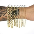 thumbnail image 6 of Nuragold 10K Real Yellow Gold Figaro Link Chain Bracelet 7"-9" (2mm-9mm) Italian Jewelry for Men & Women, 6 of 22