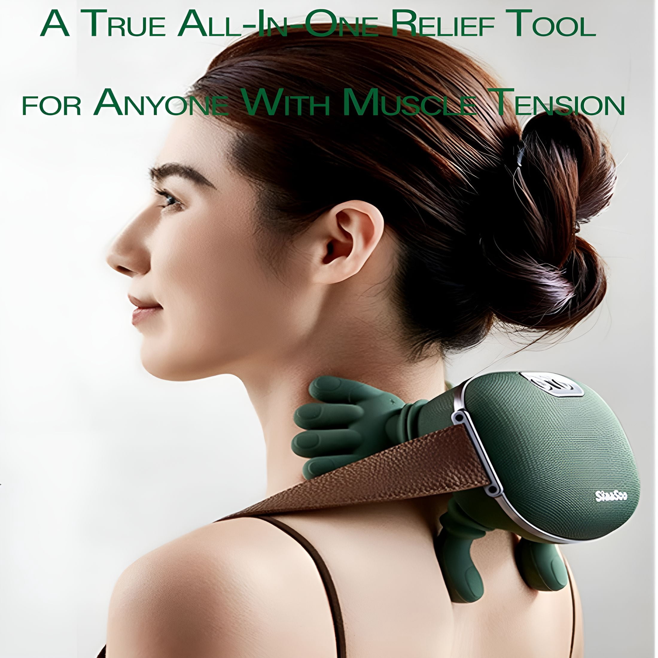 XIRQI Heat Massage,Cordless Neck and Shoulder Massager with Heat,Shiatsu Neck and Back Massager,Portable with Electric Deep Tissue 4D Massage,Simulated Palm Grip