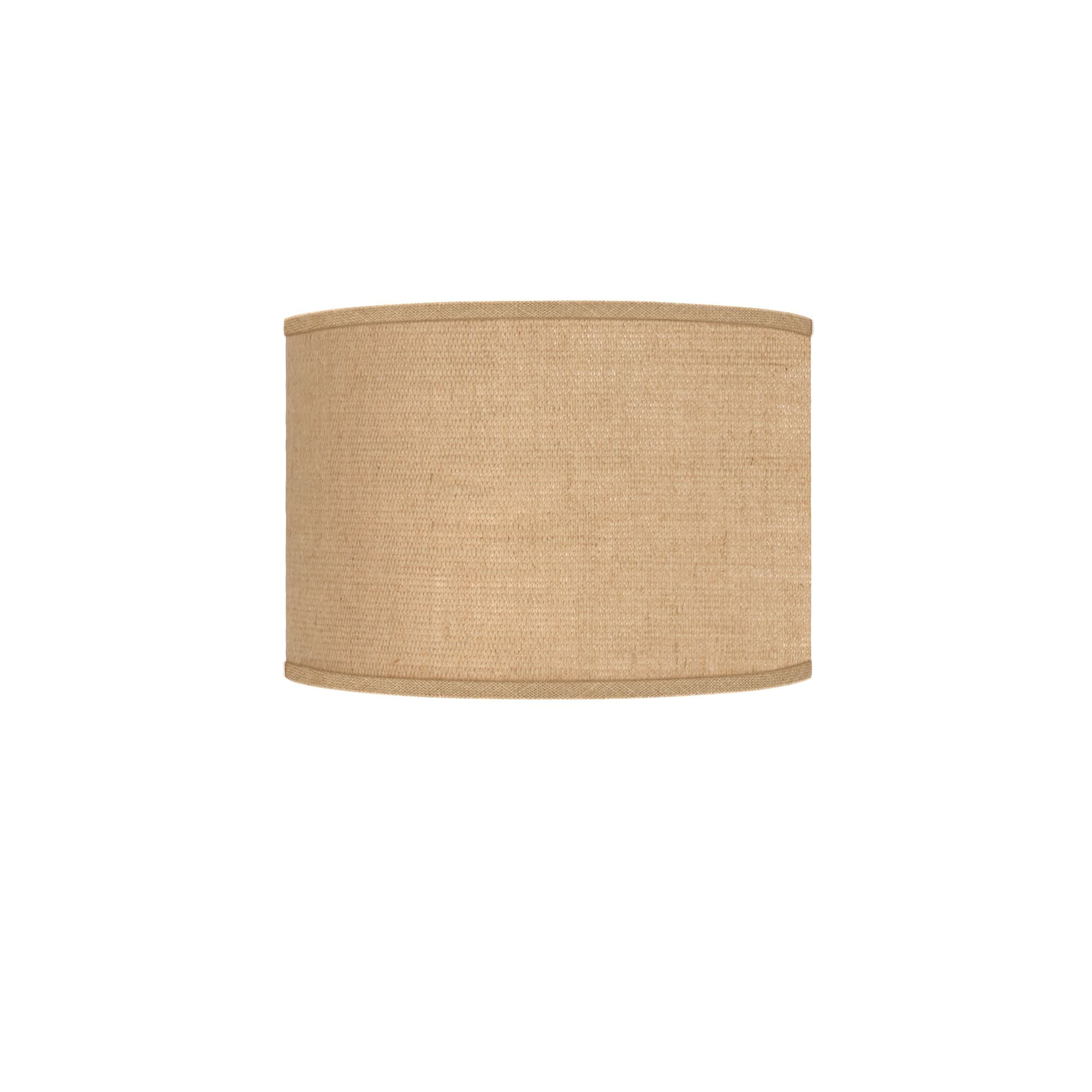 12" Burlap Lamp Shade Empire Shape Hand Rolled Lampshade Earth Brown Quality NEW 