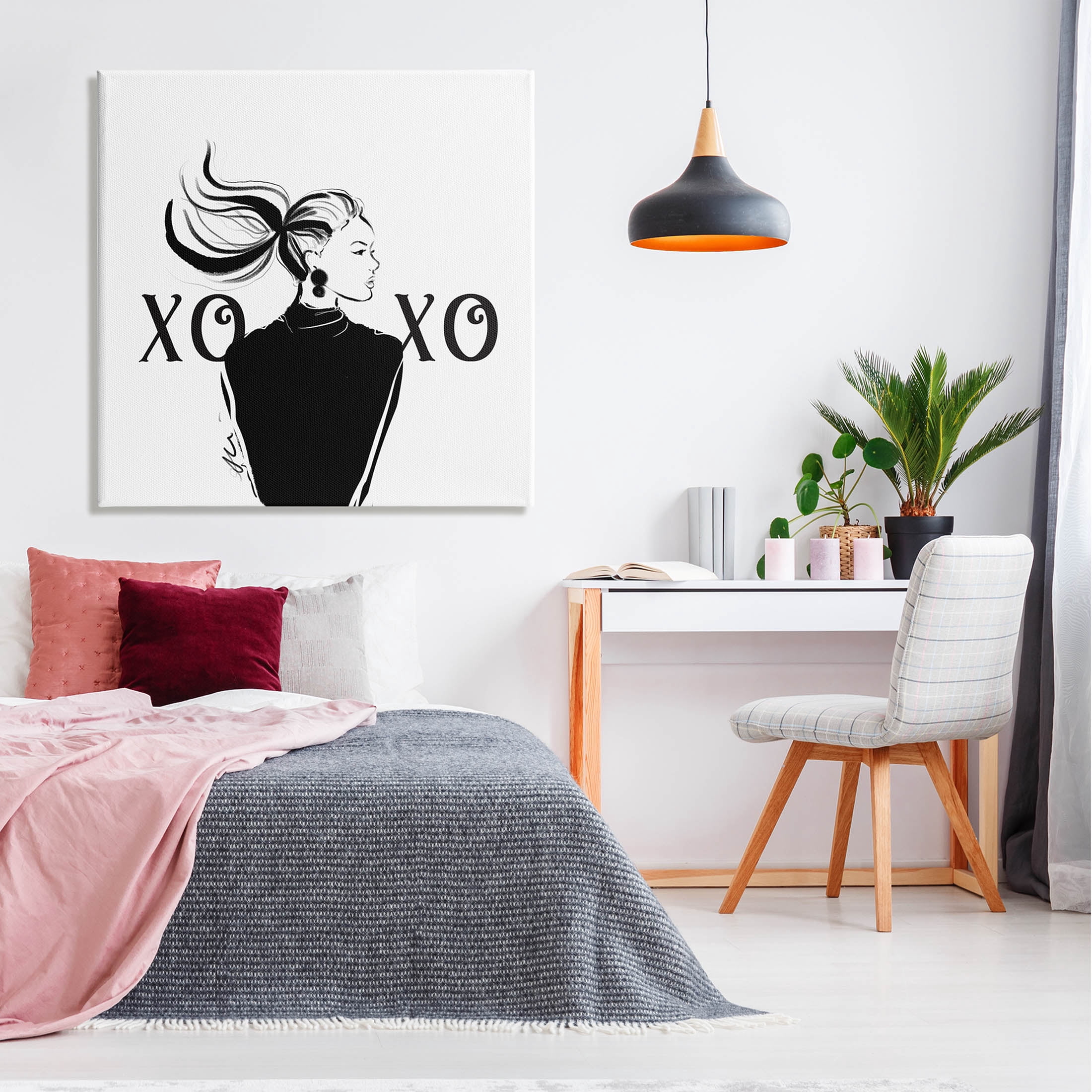 Stupell Industries Bold Glam XOXO Portrait Graphic Art Gallery Wrapped Canvas Print Wall Art, Design by Alison Petrie