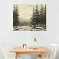thumbnail image 3 of COMIO  Winter pine Christmas canvas wall art abstract winter forest landscape aesthetic poster nature wilderness northern print vintage country landscape suitable for living room, 3 of 5