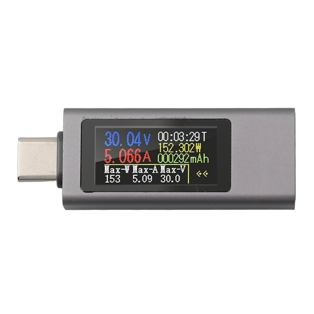 Capacity Record Type-C Voltage Meter 2302C Usb Meter Cnc Metal Shell Dustproof And Drop-Proof Fast Charging Support