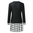 thumbnail image 5 of Robes pour Femmes Mode Décontractée Manches Longues Imprimé Col Rond Robe de Soirée Quotidienne, 5 of 5