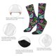 thumbnail image 4 of Balery Watercolor Floral Paisley Calcetas Largas con Estampado para Hombre y Mujer – Suaves y Transpirables, Talla Única (US 5-11), 4 of 6