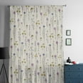 thumbnail image 5 of Elegant Floral Semi Sheer Curtains Drapes for Living Room,Bedroom,French Doors Window 54 Inches Long,Watercolor Yellow Purple Blue Spring Botanical Rod Pocket Chiffon Curtain Drapery Voile Panel, 5 of 6